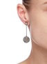 Figure View - Click To Enlarge - SHANA GULATI - Rumeli' Champagne diamonds Oxidised Sterling silver drop earrings