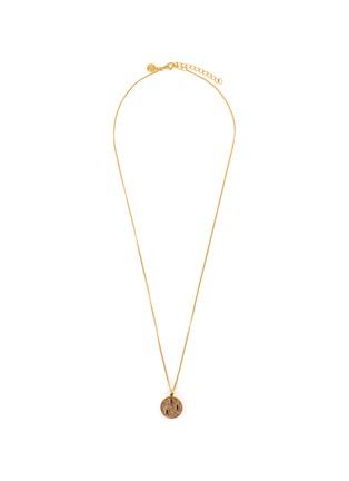 Main View - Click To Enlarge - SHANA GULATI - Gyali' Diamond Onyx 18k gold vermeil Resin pendant necklace