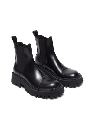 Detail View - Click To Enlarge - BALENCIAGA - Tractor' Chunky Outsole Leather Chelsea Boots