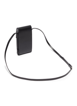 Detail View - Click To Enlarge - SAINT LAURENT - Buckled Flap Leather Phone Holder