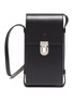 Main View - Click To Enlarge - SAINT LAURENT - Buckled Flap Leather Phone Holder