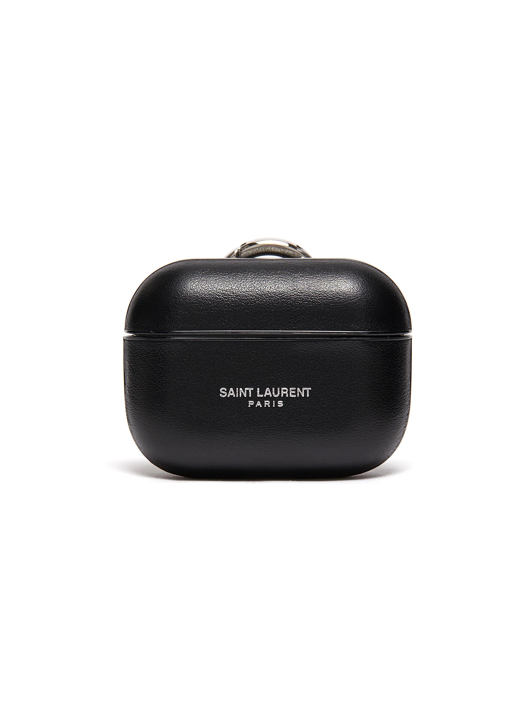 Saint Laurent Logo Airpod Pro Case In Black