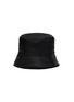 Figure View - Click To Enlarge - PRADA - Wool Trimmed Logo Plaque Nylon Bucket Hat