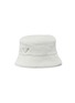 Main View - Click To Enlarge - PRADA - Logo Plaque Sheep Wool Bucket Hat