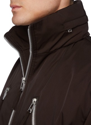 Detail View - Click To Enlarge - BOTTEGA VENETA - Full Length Side Zip Pocket Hooded Nylon Bomber Jacket
