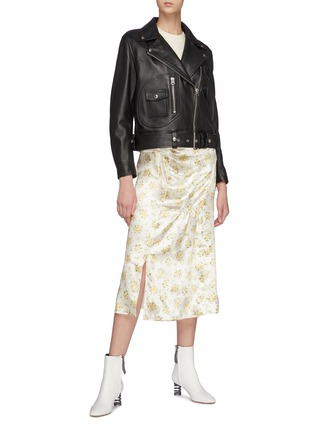 Figure View - Click To Enlarge - ACNE STUDIOS - Flower Shiny Skirt