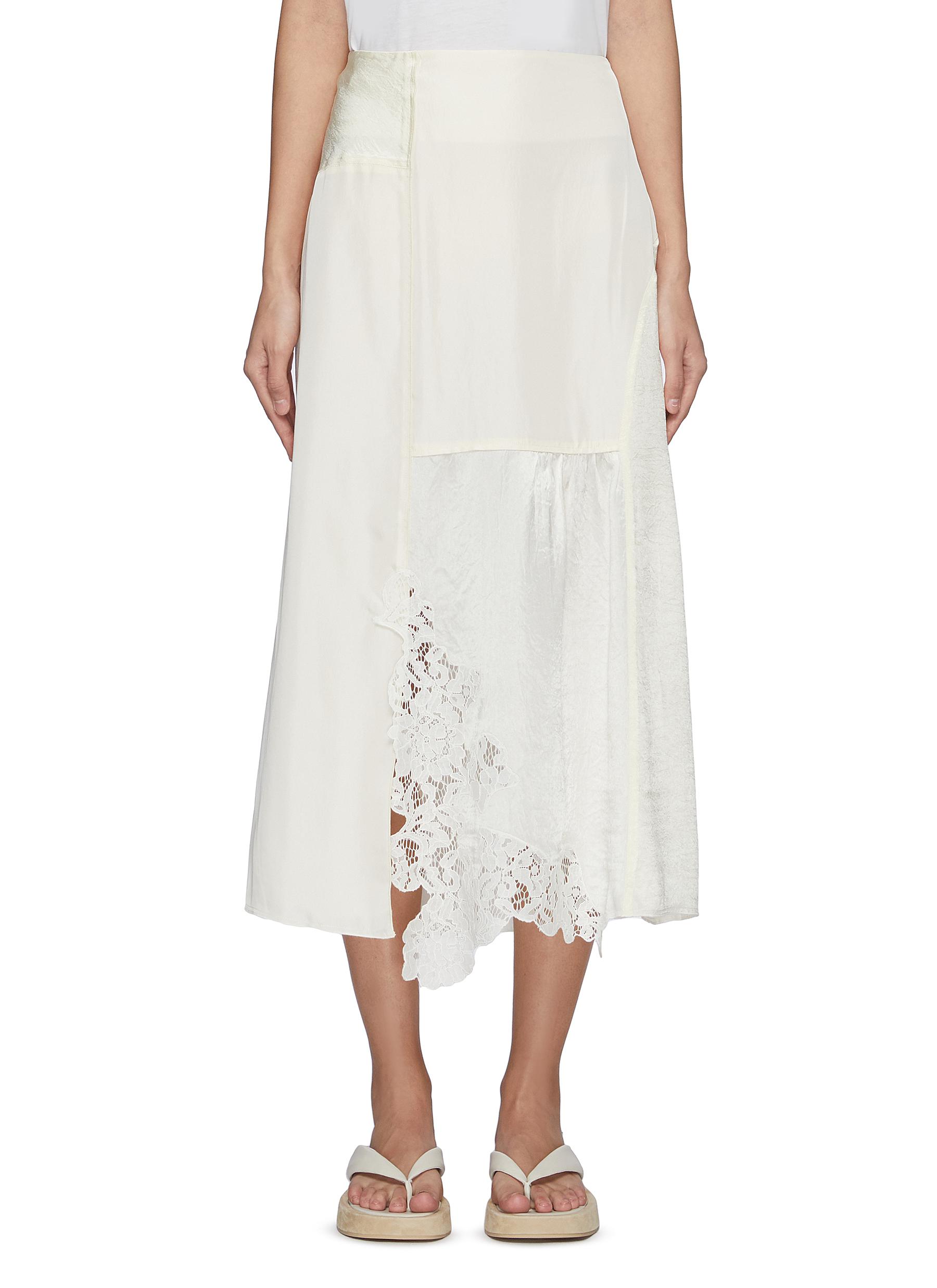 Acne Studios Isla' Satin Skirt In White | ModeSens