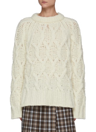 Main View - Click To Enlarge - ACNE STUDIOS - Chunky Wool Blend Cable Knit Sweater