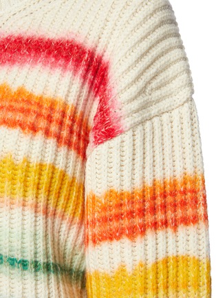  - ACNE STUDIOS - Rainbow Watercolour Stripe Ribbed Wool Blend Knit Sweater