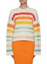 Main View - Click To Enlarge - ACNE STUDIOS - Rainbow Watercolour Stripe Ribbed Wool Blend Knit Sweater