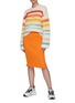 Figure View - Click To Enlarge - ACNE STUDIOS - Rainbow Watercolour Stripe Ribbed Wool Blend Knit Sweater