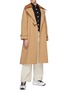Figure View - Click To Enlarge - ACNE STUDIOS - Opa' Belted Coat With Detachable Collar