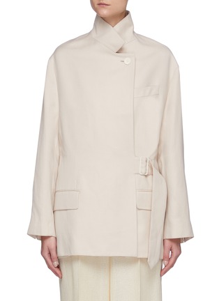 Main View - Click To Enlarge - ACNE STUDIOS - High Neck Side Buckle Belt Wrap Jacket