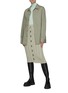Figure View - Click To Enlarge - ACNE STUDIOS - Toggle Adorned Wide Ribbed Flapped Skirt