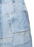 Detail View - Click To Enlarge - ACNE STUDIOS - Denim print satin midi skirt