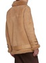 Back View - Click To Enlarge - ACNE STUDIOS - Velocite' Belted Calfskin leather Shearling Jacket