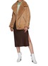 Figure View - Click To Enlarge - ACNE STUDIOS - Velocite' Belted Calfskin leather Shearling Jacket