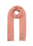 Main View - Click To Enlarge - ACNE STUDIOS - Logo Patch Wool Fringe Scarf