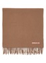Detail View - Click To Enlarge - ACNE STUDIOS - Logo Patch Wool Fringe Scarf