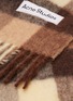 Detail View - Click To Enlarge - ACNE STUDIOS - Check Alpaca Wool Nylon Mohair Blend Fringe Scarf
