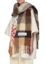 Figure View - Click To Enlarge - ACNE STUDIOS - Check Alpaca Wool Nylon Mohair Blend Fringe Scarf