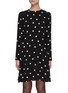 Main View - Click To Enlarge - SAINT LAURENT - Polka Dot Crewneck Midi Dress