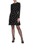 Figure View - Click To Enlarge - SAINT LAURENT - Polka Dot Crewneck Midi Dress
