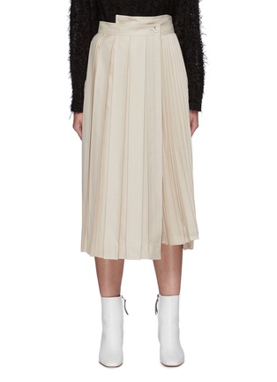 Main View - Click To Enlarge - PORTSPURE - Irregularly Pleated Wrap Skirt