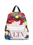 Main View - Click To Enlarge - VALENTINO GARAVANI - Valentino Garavani Rainbow Camouflage VLTN Logo Print Backpack