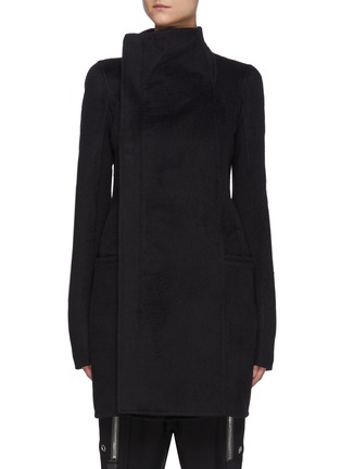 Main View - Click To Enlarge - RICK OWENS  - Eileen' Double Breasted Cashmere Zip Up Coat