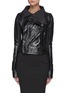 Main View - Click To Enlarge - RICK OWENS  - Double Breasted Cropped Calf Leather Biker Jacket