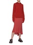 Figure View - Click To Enlarge - RICK OWENS  - Asymmetric Ruffled Hem Cocoon Crepe Midi Skirt