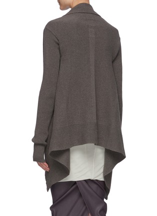 Back View - Click To Enlarge - RICK OWENS  - Medium Wrap Cashmere Blend Cardigan