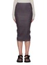 Main View - Click To Enlarge - RICK OWENS  - Pillar' Leather Midi Skirt