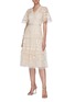 Figure View - Click To Enlarge - NEEDLE & THREAD - 'Francine' Floral Lace V-neck Midi Dress