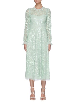 Main View - Click To Enlarge - NEEDLE & THREAD - 'Mirabelle' Sequin Embellished Midi Dress