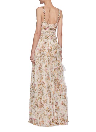 Back View - Click To Enlarge - NEEDLE & THREAD - 'Garland' flower print sleeveless gown