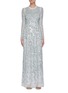 Main View - Click To Enlarge - NEEDLE & THREAD - 'Aurelia' Sequin Embellished Long Sleeve Gown