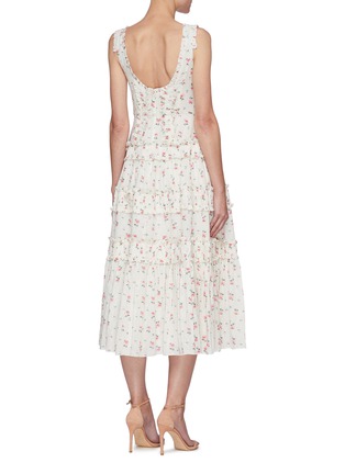 Back View - Click To Enlarge - NEEDLE & THREAD - 'Theresa' floral print sleeveless dress