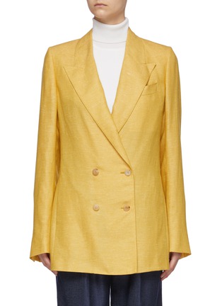 Main View - Click To Enlarge - GABRIELA HEARST - 'Thomas' double breasted twill blazer