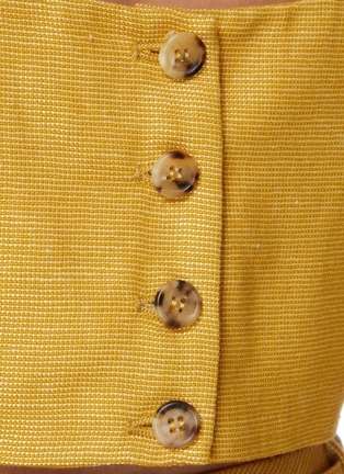  - GABRIELA HEARST - 'Joan' cashmere-linen buttoned back crop top