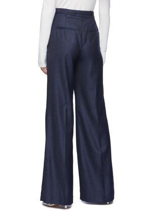 Back View - Click To Enlarge - GABRIELA HEARST -  ''Vargas' Belted Cashmere Twill Wide Leg Pants