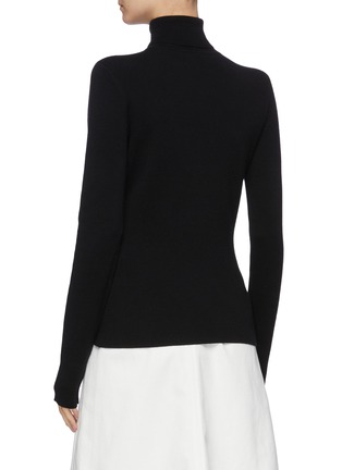 Back View - Click To Enlarge - GABRIELA HEARST - 'May' Turtleneck Wool Cashmere Silk Blend Sweater