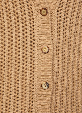  - GABRIELA HEARST -  ''Chase' Cable Crochet Cashmere Long Cardigan