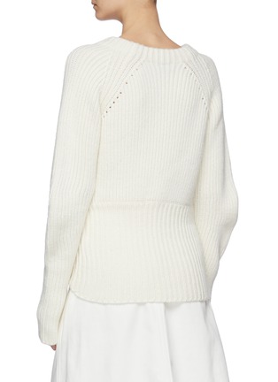 Back View - Click To Enlarge - GABRIELA HEARST -  ''Monteverde' sculpted sleeve ribbed cashmere sweater