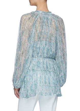 Back View - Click To Enlarge - ACLER - 'Astone' Floral Print Pleated Chiffon Blouse