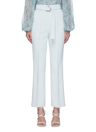 Main View - Click To Enlarge - ACLER - 'Fairmont' Belted Centre Pleat Crop Pants