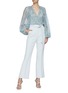 Figure View - Click To Enlarge - ACLER - 'Fairmont' Belted Centre Pleat Crop Pants