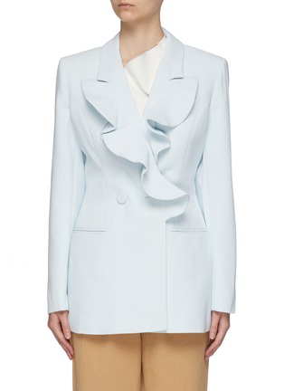 Main View - Click To Enlarge - ACLER - 'Fairmont' Sculpted Scalloped Lapel Double-breast Blazer