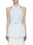 Main View - Click To Enlarge - ACLER - 'Prospect' Belted Sleeveless Pleated Top